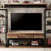 Furniture of America CM5913-TV-PK Kebbyll - TV Stand - Antique Black / Natural Tone