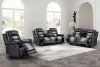 New Classic 22-U7005BKG-3PM New Classic 22-U7005BKG-3PM Nikko - Power P1 3 Piece Sofa & Loveseat & Recliner - Black / Gray