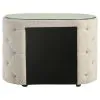 Coaster Fine Furniture 360112 Sonya - 2-Drawer Upholstered Nightstand Bedside Table - Ivory