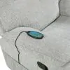 New Classic U2542-13-MST Chablis - Glider Recliner With Heat And Massage - Mist Gray