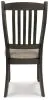 Ashley Furniture D736-01 Tyler Creek - Dining UPH Side Chair (Set of 2) - Slatback - Black / Grayish Brown