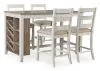 Ashley Furniture D394-32 Skempton - Rectangular Counter Table With Storage - White