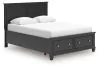 Ashley Furniture B687B17 Ashley Furniture B687B17 Lanolee - Queen Panel Storage Bed - Black
