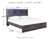 Ashley Furniture B211B53 Ashley Furniture B211B53 Drystan - King Panel Bookcase Bed - Brown / Beige