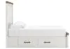 Ashley Furniture B4615B12 Ashley Furniture B4615B12 Savonport - Queen Panel Bed With Under Bed Storage Unit - White / Brown