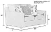 Jackson Furniture Industries 328802-1842/23-2078/43 Jackson Furniture Industries 328802-1842/23-2078/43 Hooten - Loveseat - Delft