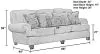 Jackson Furniture Industries 444703-2913/18-2914/48 Freemont - Sofa - Pewter