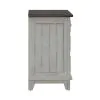 Liberty Furniture 237-BR61 River Place - 3 Drawer Nightstand With Charging Station - Riverstone White & Tobacco