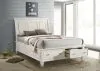 CoasterEssence 201309KE Sandy Beach - Wood Eastern King Storage Panel Bed - Cream White