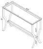 CoasterEssence 720339 Saide - Rectangular Glass Top Entryway Console Table - Chrome