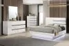 New Classic 00-B69-14C Paradox White - 6/6 Eastern King 4 Piece Bedroom Set (Bed, Dresser, Mirror, Chest) - White