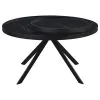 Coaster Fine Furniture 706268 Briggs - Round Marble Printed Glass Top Coffee Table - Black