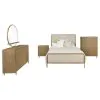 Coaster Fine Furniture 224301KWCRM-S5 Arini - 5 Piece California King Bedroom Set - Cream And Sand Wash