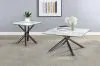Coaster Fine Furniture 708138-S2 Carvell - 2 Piece Square Coffee And End Table Set - Mirage White