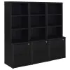 Coaster Fine Furniture 802703-S3 Westpark - 3 Piece Wall Unit Bookcase Set With USB - Black
