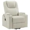 Coaster Fine Furniture 609477P Armstrong - Upholstered Power Lift Massage Recliner - Ivory