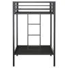 Coaster Fine Furniture 460361BLK Alevera - Metal Twin Over Twin Bunk Bed With Ladder - Black