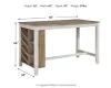 Ashley Furniture D394-32 Skempton - Rectangular Counter Table With Storage - White