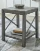 Ashley Furniture T175-2 Freedan - Square End Table - Grayish Brown
