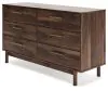 Ashley Furniture EB3660-231 Ashley Furniture EB3660-231 Calverson - Six Drawer Dresser - Medium - Mocha