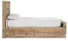 Ashley Furniture B1050B24 Ashley Furniture B1050B24 Hyanna - Twin Panel Bed With 1 Side Storage - Tan
