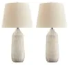 Ashley Furniture L177994 Willport - Ceramic Table Lamp (Set of 2) - Off White
