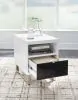 Ashley Furniture T756-7 Gardoni - Chair Side End Table - White / Black