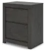 Ashley Furniture PCB3370-92 Fraluna - Two Drawer Night Stand - Charcoal