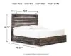 Ashley Furniture B211B54 Drystan - King Panel Bed With 4 Side Drawers - Brown / Beige