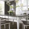 Liberty Furniture 417-T4072 Allyson Park - Rectangular Leg Table - Wirebrushed White / Charcoal