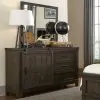 Liberty Furniture 759-YBR-FPBDM Thornwood Hills - 3 Piece Bedroom Set (Full Panel Bed, Dresser & Mirror) - Rock Beaten Brown