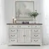 Liberty Furniture 237-BR31 River Place - 2 Door 9 Drawer Dresser - Riverstone White & Tobacco