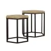 CoasterEssence 935844 Adger - 2 Piece Hexagonal Nesting Tables - Natural And Black
