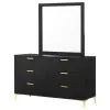 CoasterEveryday 224453M Kendall - 6-Drawer Dresser With Mirror - Black