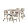 New Classic 45-1651W-C4CT New Classic 45-1651W-C4CT Oscar - Counter Table & 4 Chairs - White Ash