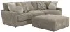 Jackson Furniture Industries 3145/63/96/28-28 Jackson Furniture Industries 3145/63/96/28-28 Turner - 2 Piece Sofa Cuddler With Right Side Facing Cuddler And Cocktail Ottoman - Mushroom