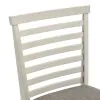 Liberty Furniture 182-B200124 Brook Bay - Upholstered Ladder Back Counter Chair - Textured White / Carbon Gray