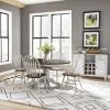 Liberty Furniture 186W-B100324 Liberty Furniture 186W-B100324 Carolina Crossing - Windsor Swivel Counter Chair - White / Antique Honey