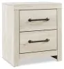 Ashley Furniture B192-92 Cambeck - Two Drawer Night Stand - Whitewash