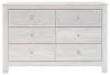 Ashley Furniture B181-31 Paxberry - Six Drawer Dresser - Medallion Drawer Pulls - Whitewash