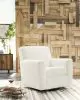 Ashley Furniture A3000365 Herstow - Swivel Glider Accent Chair - Ivory
