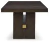 Ashley Furniture D984/45/01(6)/60 Ashley Furniture D984/45/01(6)/60 Burkhaus - 8 Pc. - Dining Room Extension Table, 6 Side Chairs, Server - Dark Brown