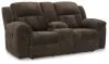 Ashley Furniture 3740794 Frohn - Dbl Reclining Loveseat With Console - Chocolate