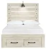 Ashley Furniture B192B33 Ashley Furniture B192B33 Cambeck - Full Panel Bed With 2 Storage Drawers - Whitewash