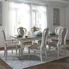 Liberty Furniture 244-DR-7LGS Liberty Furniture 244-DR-7LGS Magnolia Manor - 7 Piece Leg Table Set - Antique White / Brown