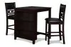 New Classic D1701-32S-EBY New Classic D1701-32S-EBY Gia - Counter Table With 2 Chairs & Storage Shelf - Ebony