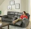 Jackson Furniture Industries 1009-1153/18-1253/18 Atlas - Reclining Console Loveseat With Storage - Charcoal