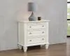CoasterEssence 201302 Sandy Beach - 3-Drawer Nightstand - Cream White