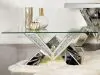 CoasterElevations 723448 Taffeta - Glass Top Mirrored Acrylic Coffee Table - Silver