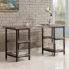 CoasterEveryday 801551 Kemper - 4-Shelf Writing Desk - Weathered Brown